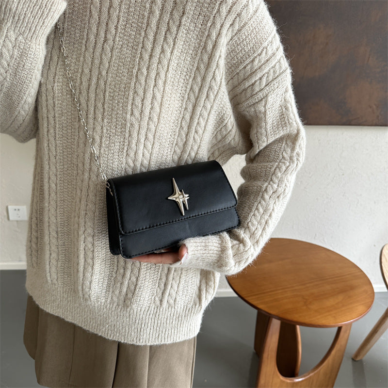 Autumn Simplicity Western Style Shoulder Crossbody Portable Small Square Bag